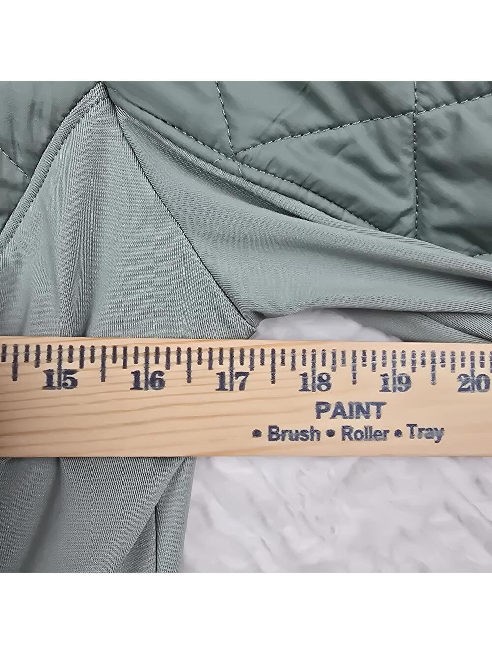 Skechers Mint Green Quilted Hooded Jacket Lightweight Zip Front Size Small - Picture 7 of 8